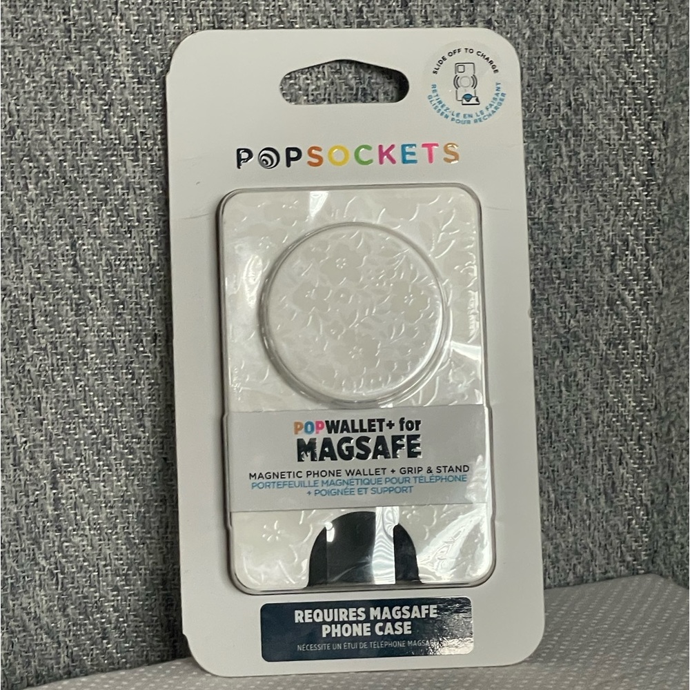 POPSOCKETS NWT POPWALLET + for MAGSAFE WHITE
